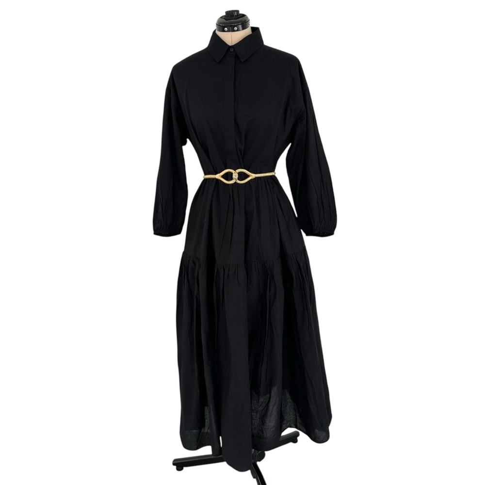 Modern Citizen Organic Cotton Black Delia Tiered Maxi Dress
•Size Medium